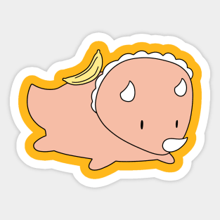 Banana Triceratops Sticker